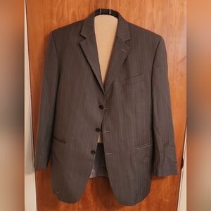 MICHAEL Michael Kors Pinstripe Gray Suit Sports Coat Size 46L